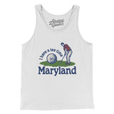 I Have A Tee Time In Maryland Men/Unisex Tank Top-White-Allegiant Goods Co. Vintage Sports Apparel