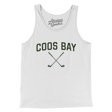 Coos Bay Golf Men/Unisex Tank Top-White-Allegiant Goods Co. Vintage Sports Apparel