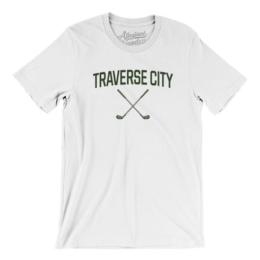 Traverse City Golf Men/Unisex T-Shirt-White-Allegiant Goods Co. Vintage Sports Apparel