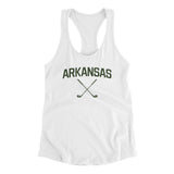 Arkansas Golf Women's Racerback Tank-White-Allegiant Goods Co. Vintage Sports Apparel