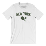 New York Pickleball Men/Unisex T-Shirt-White-Allegiant Goods Co. Vintage Sports Apparel