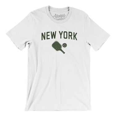 New York Pickleball Men/Unisex T-Shirt-White-Allegiant Goods Co. Vintage Sports Apparel