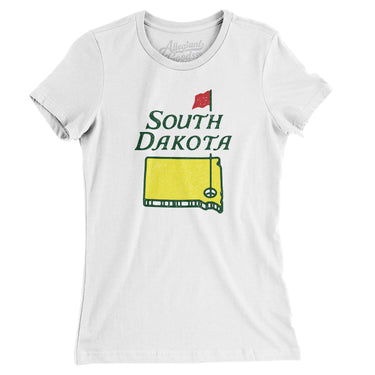 South Dakota Golf Women's T-Shirt-White-Allegiant Goods Co. Vintage Sports Apparel