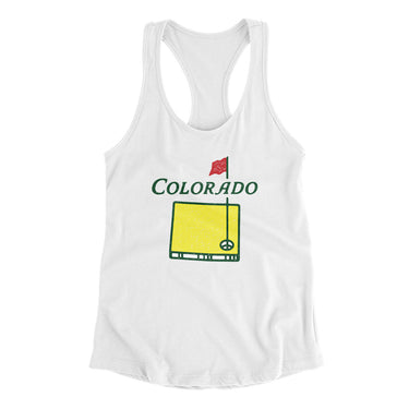 Colorado Golf Women's Racerback Tank-Allegiant Goods Co. Vintage Sports Apparel