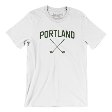 Portland Golf Men/Unisex T-Shirt-White-Allegiant Goods Co. Vintage Sports Apparel
