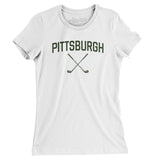 Pittsburgh Golf Women's T-Shirt-White-Allegiant Goods Co. Vintage Sports Apparel
