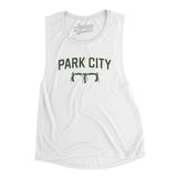 Park City Cycling Women's Flowey Scoopneck Muscle Tank-White-Allegiant Goods Co. Vintage Sports Apparel