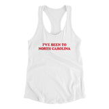 I've Been To North Carolina Women's Racerback Tank-White-Allegiant Goods Co. Vintage Sports Apparel