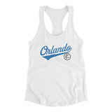 Orlando Vintage Script Women's Racerback Tank-Allegiant Goods Co. Vintage Sports Apparel