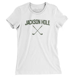 Jackson Hole Golf Women's T-Shirt-White-Allegiant Goods Co. Vintage Sports Apparel