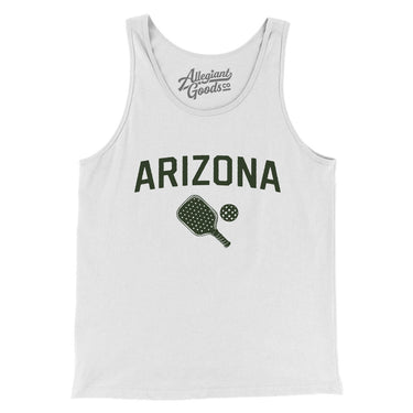 Arizona Pickleball Men/Unisex Tank Top-White-Allegiant Goods Co. Vintage Sports Apparel