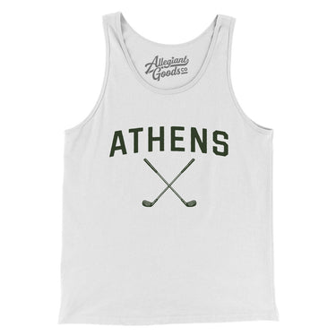 Athens Golf Men/Unisex Tank Top-White-Allegiant Goods Co. Vintage Sports Apparel