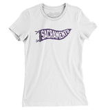 Sacramento Pennant Women's T-Shirt-White-Allegiant Goods Co. Vintage Sports Apparel