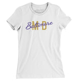 Baltimore Md Overprinted Women's T-Shirt-Allegiant Goods Co. Vintage Sports Apparel