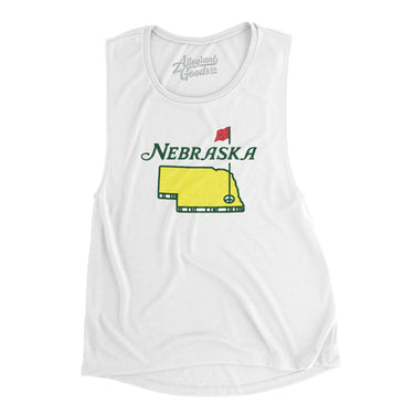 Nebraska Golf Women's Flowey Scoopneck Muscle Tank-Allegiant Goods Co. Vintage Sports Apparel