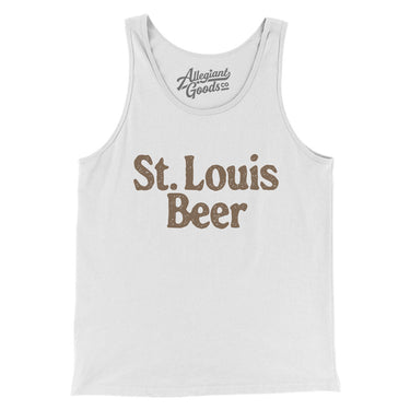St. Louis Beer Men/Unisex Tank Top-White-Allegiant Goods Co. Vintage Sports Apparel