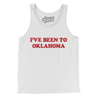 I've Been To Oklahoma Men/Unisex Tank Top-White-Allegiant Goods Co. Vintage Sports Apparel
