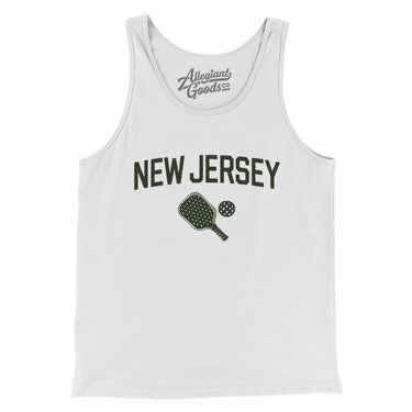 New Jersey Pickleball Men/Unisex Tank Top-White-Allegiant Goods Co. Vintage Sports Apparel