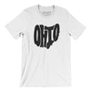 Ohio State Shape Text Men/Unisex T-Shirt-White-Allegiant Goods Co. Vintage Sports Apparel