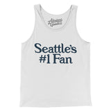 Seattle's Number 1 Fan Men/Unisex Tank Top-White-Allegiant Goods Co. Vintage Sports Apparel