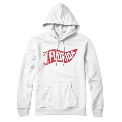 Florida Pennant Hoodie-White-Allegiant Goods Co. Vintage Sports Apparel