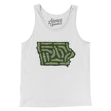 Iowa Golf Course Men/Unisex Tank Top-White-Allegiant Goods Co. Vintage Sports Apparel