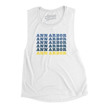 Ann Arbor Repeat Women's Flowey Scoopneck Muscle Tank-Allegiant Goods Co. Vintage Sports Apparel