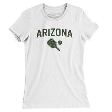 Arizona Pickleball Women's T-Shirt-White-Allegiant Goods Co. Vintage Sports Apparel