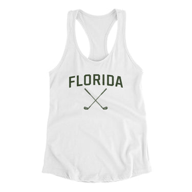 Florida Golf Women's Racerback Tank-White-Allegiant Goods Co. Vintage Sports Apparel