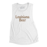 Louisiana Beer Women's Flowey Scoopneck Muscle Tank-White-Allegiant Goods Co. Vintage Sports Apparel