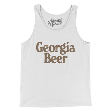 Georgia Beer Men/Unisex Tank Top-White-Allegiant Goods Co. Vintage Sports Apparel
