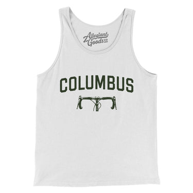 Columbus Cycling Men/Unisex Tank Top-White-Allegiant Goods Co. Vintage Sports Apparel