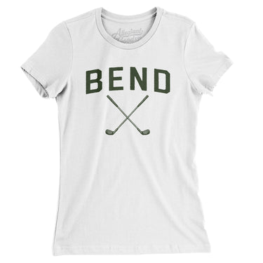 Bend Golf Women's T-Shirt-White-Allegiant Goods Co. Vintage Sports Apparel