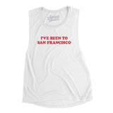 I've Been To San Francisco Women's Flowey Scoopneck Muscle Tank-White-Allegiant Goods Co. Vintage Sports Apparel