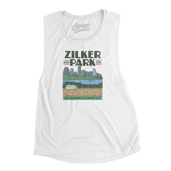 Zilker Park Women's Flowey Scoopneck Muscle Tank-Allegiant Goods Co. Vintage Sports Apparel