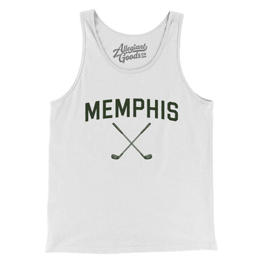 Memphis Golf Men/Unisex Tank Top-White-Allegiant Goods Co. Vintage Sports Apparel