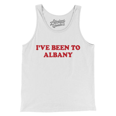 I've Been To Albany Men/Unisex Tank Top-White-Allegiant Goods Co. Vintage Sports Apparel