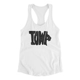 Iowa State Shape Text Women's Racerback Tank-Allegiant Goods Co. Vintage Sports Apparel
