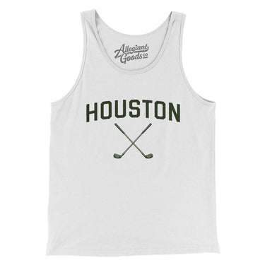 Houston Golf Men/Unisex Tank Top-White-Allegiant Goods Co. Vintage Sports Apparel