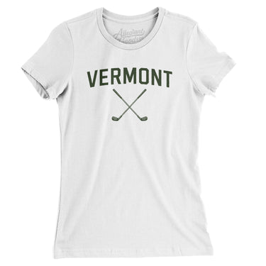 Vermont Golf Women's T-Shirt-White-Allegiant Goods Co. Vintage Sports Apparel