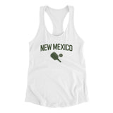 New Mexico Pickleball Women's Racerback Tank-White-Allegiant Goods Co. Vintage Sports Apparel
