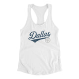 Dallas Vintage Script Women's Racerback Tank-Allegiant Goods Co. Vintage Sports Apparel