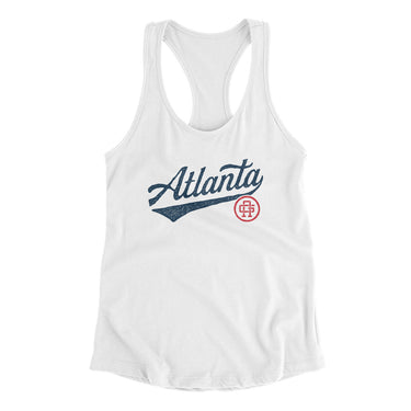 Atlanta Vintage Script Women's Racerback Tank-Allegiant Goods Co. Vintage Sports Apparel