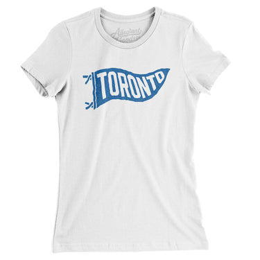 Toronto Pennant Women's T-Shirt-White-Allegiant Goods Co. Vintage Sports Apparel