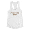 Mississippi Beer Women's Racerback Tank-White-Allegiant Goods Co. Vintage Sports Apparel