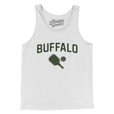 Buffalo Pickleball Men/Unisex Tank Top-White-Allegiant Goods Co. Vintage Sports Apparel