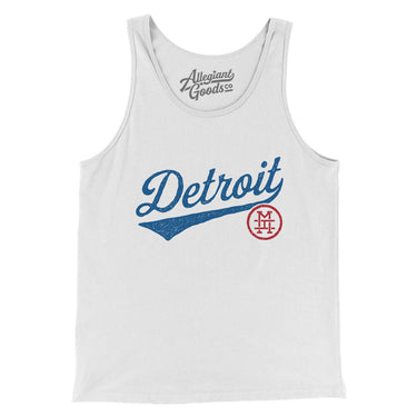 Detroit Vintage Script Men/Unisex Tank Top-Allegiant Goods Co. Vintage Sports Apparel