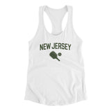 New Jersey Pickleball Women's Racerback Tank-White-Allegiant Goods Co. Vintage Sports Apparel
