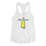 Mississippi Golf Women's Racerback Tank-Allegiant Goods Co. Vintage Sports Apparel