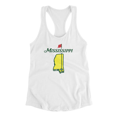 Mississippi Golf Women's Racerback Tank-Allegiant Goods Co. Vintage Sports Apparel